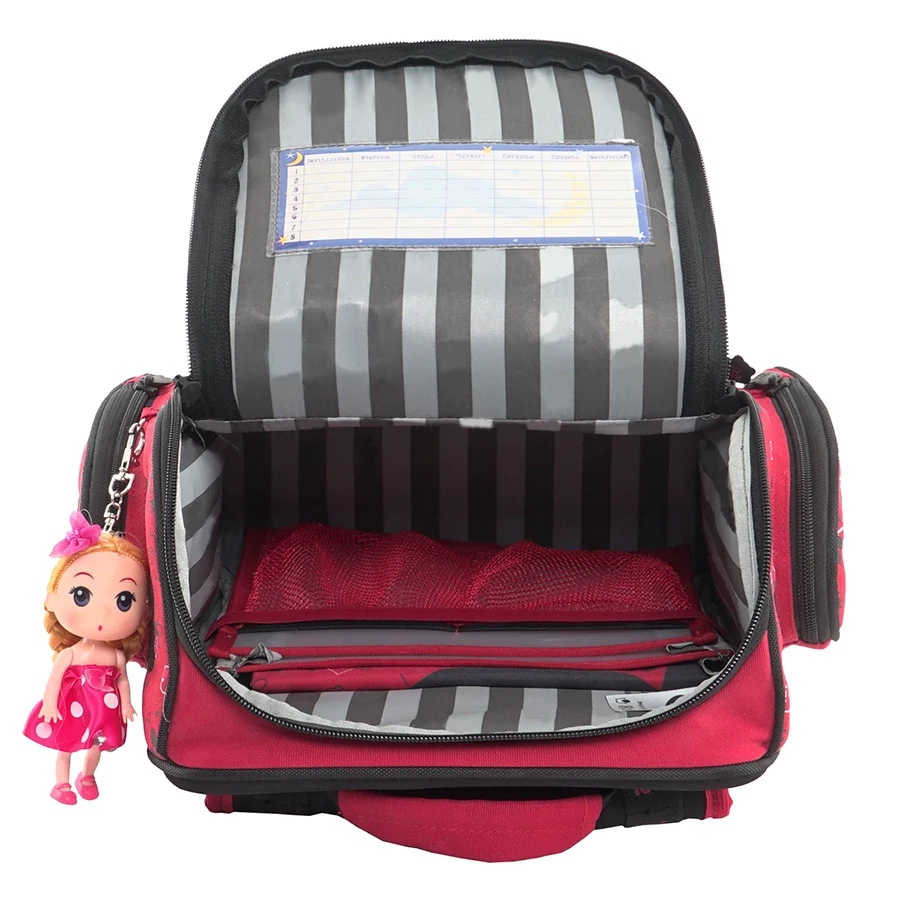 6111 Children 3D Cartoon School Bags For Girls Kids Bear Pattern Backpack Orthopedic SchoolBag Student Satchel Mochila Infantil