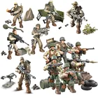 12 шт. мировой войны WW2 армии военных солдат модель здания фигурку DIY кирпичные игрушки для мальчиков коллекции образование подарок