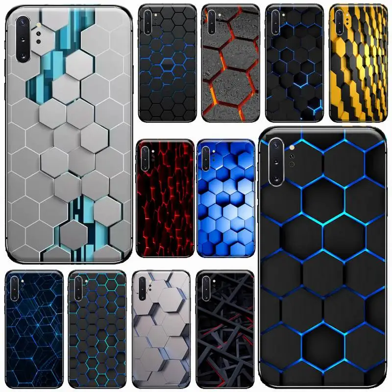 

Hexagonal lattice Phone Case For Samsung Galaxy S8 S9 S10 Plus S10E Note 3 4 5 6 7 8 9 10 Pro Lite cover