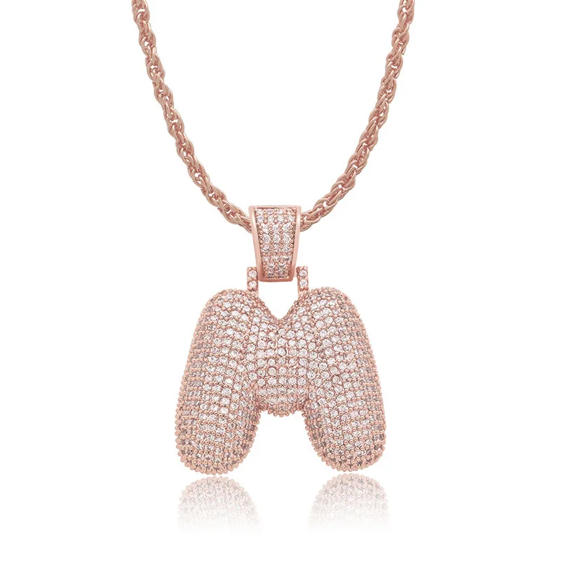 Женское Ожерелье с буквами из Кубического циркония золотого и серебряного цвета