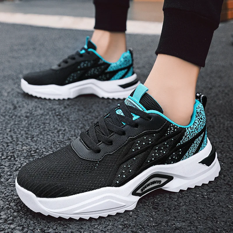 

New Trend Breathable Men's Shoes 2021 Flying Mesh Surface Deodorant Sports Leisure Net Shoes Youth Fashion Shoes