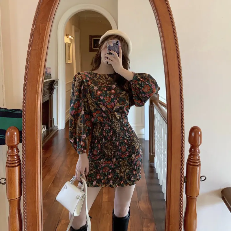 Alien Kitty 2020 Ретро повседневное с рукавами фонариками пикантное тонкое винтажное