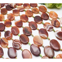 2strandslot 41mm natural smooth candy color oval shape agate stone beads for diy bracelet necklace jewelry making strand 15
