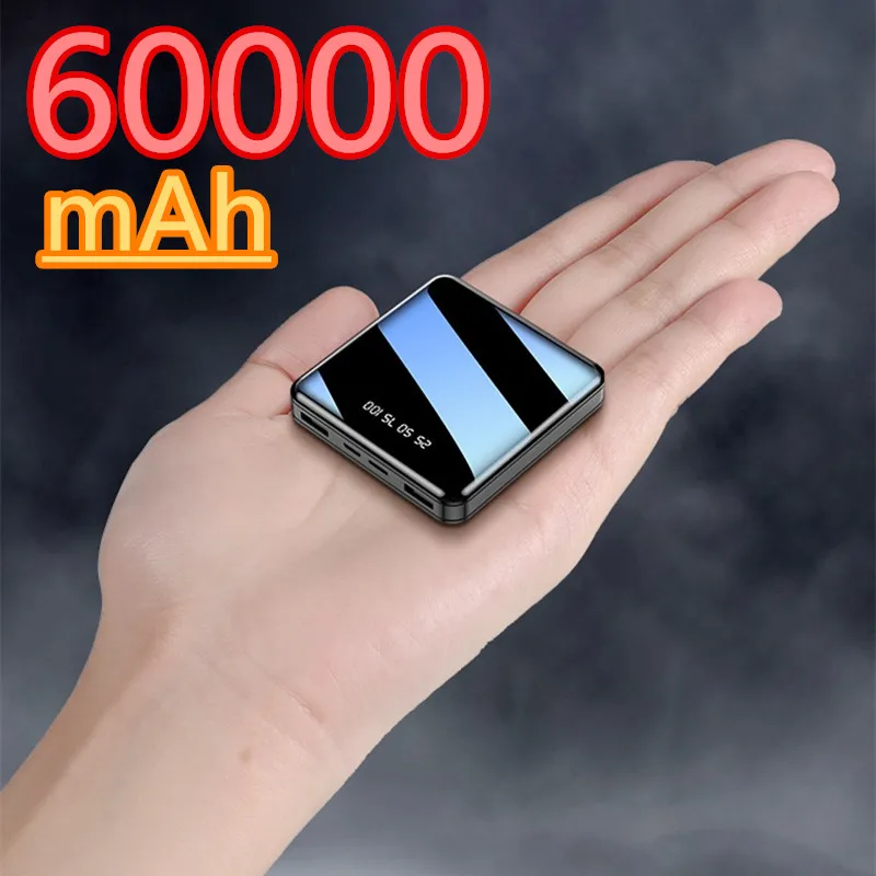 

Mini Power Bank 60000mAh Fast Charging Power Bank 60000mAh Portable External Battery Charger, suitable for iPhone Xiaomi