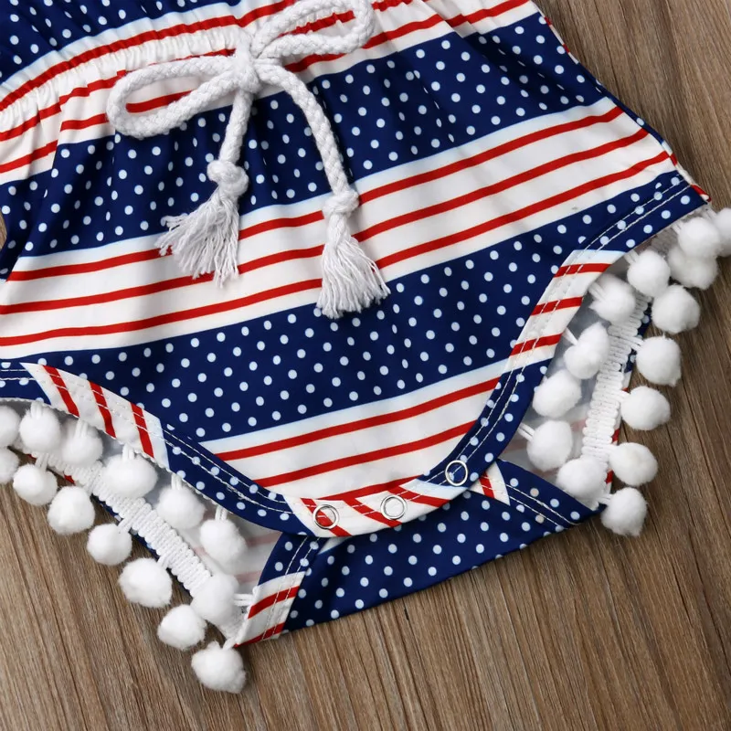 Модные детские нагрудники для новорожденных девочек хлопок 4 июля с принтом