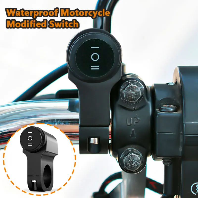 

Metal Motorcycle Circuit Switch Headlight Switch Scooter Bicycle Universal Refit 7/8" 22mm for Handlebar Modified Switch