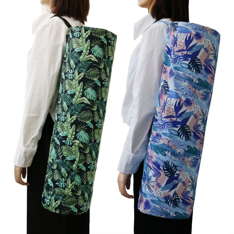 

Модный Регулируемый рюкзак для хранения, сумка для фитнеса, сумка на молнии, сумка через плечо, цилиндрическая Холщовая Сумка для йоги