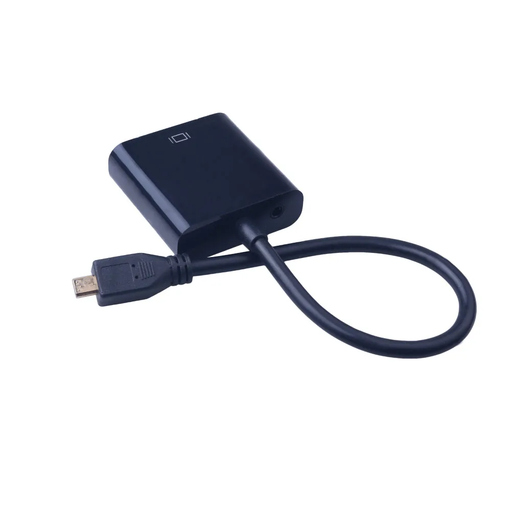 Кабель адаптер Micro HDMI совместимый с VGA цифровой аналоговый аудиопреобразователь