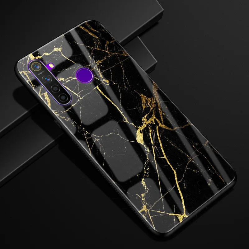 11 Для OPPO Realme 5 pro Чехол 6,3 ''стекло Жесткий чехол для OPPO Realme5 чехол для телефона силиконовый бампер Fundas Coque Realme 5pro - Цвет: 11