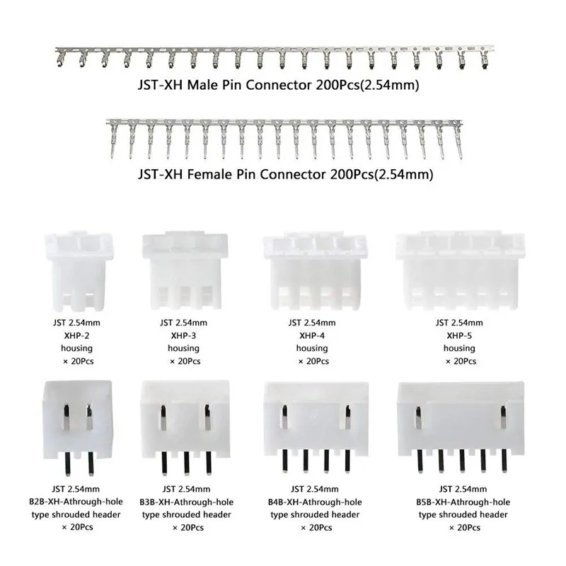560 шт 2 54 мм JST-XHP 2/3/4/5 Pin Корпус с JST разъем XH мужской/женский штыревой провода Dupont