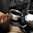 ABS Серебряный Автомобильный держатель для чашки воды, декоративное кольцо, отделка, наклейки для Land Rover Discovery 3 LR3 2004-2009, автомобильные аксессуары