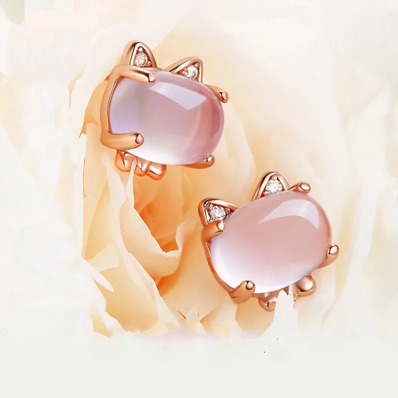 Популярные серьги с розовыми кристаллами и мозаикой из серебра 925 пробы модные