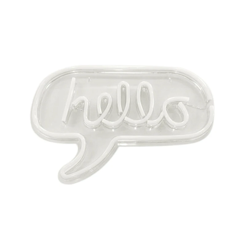 Светодиодный неоновый Hello USB настенный светильник для украшения дома/бара