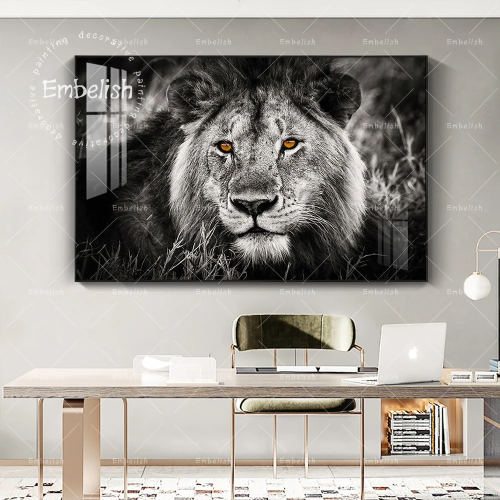 

Free Shipping 1 Pieces Animals Lion Wall Art Pictures For Living Room Home Decor Posters HD Print Canvas Painting Bedroom Poster
