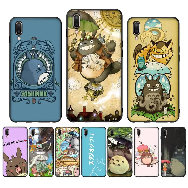 

Cute Totoro Ghibli Miyazaki Anime Phone Case Case For Oppo Reno Realme C3 6Pro Cover For vivo Y91C Y17 Y19 Funda Capa