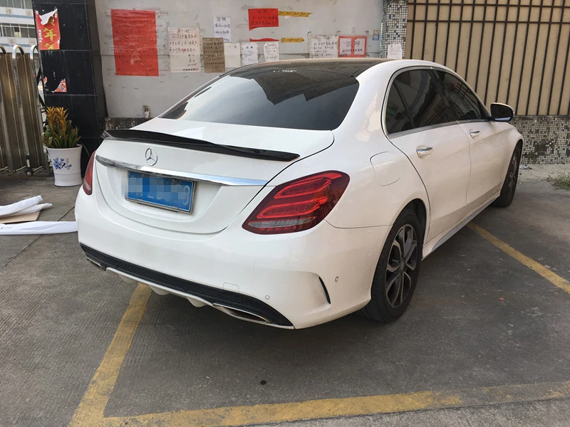 Автомобильные Спойлеры с крышкой багажника для Benz C класса W205 PSM стиль Ducktail губы