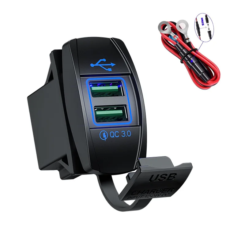 DIY 12-24V QC 3 0 устройство для автомобиля с двумя портами USB Зарядное гнездо 36 Вт