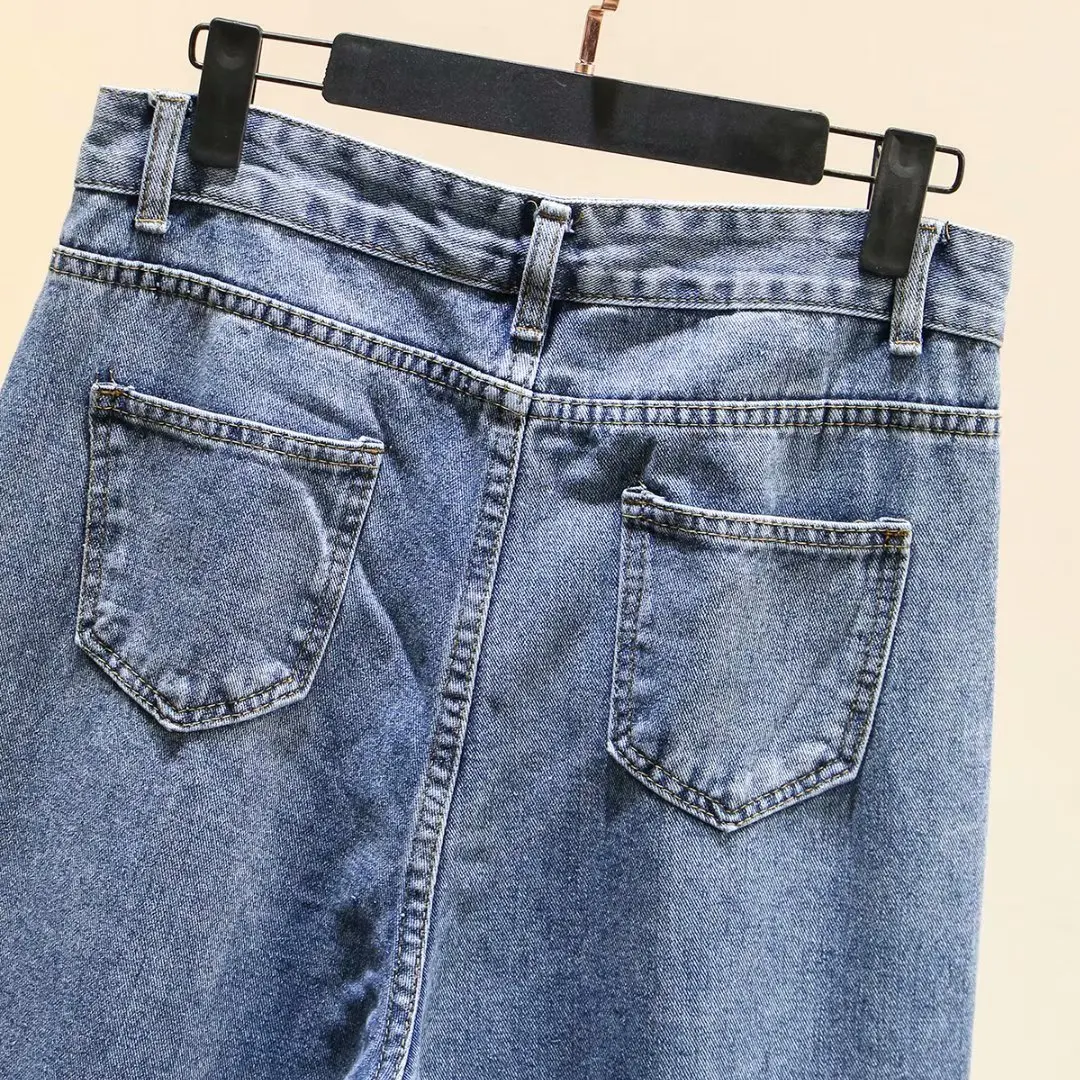 2020 весенние модные джинсы с высокой талией женские широкие брюки хлопковые