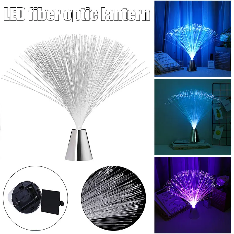 Led Multi Colour Changing Fiber Optic Fountain Night Light Lamp Home Decoration Luminous Toys Sleep PLD | Ночники