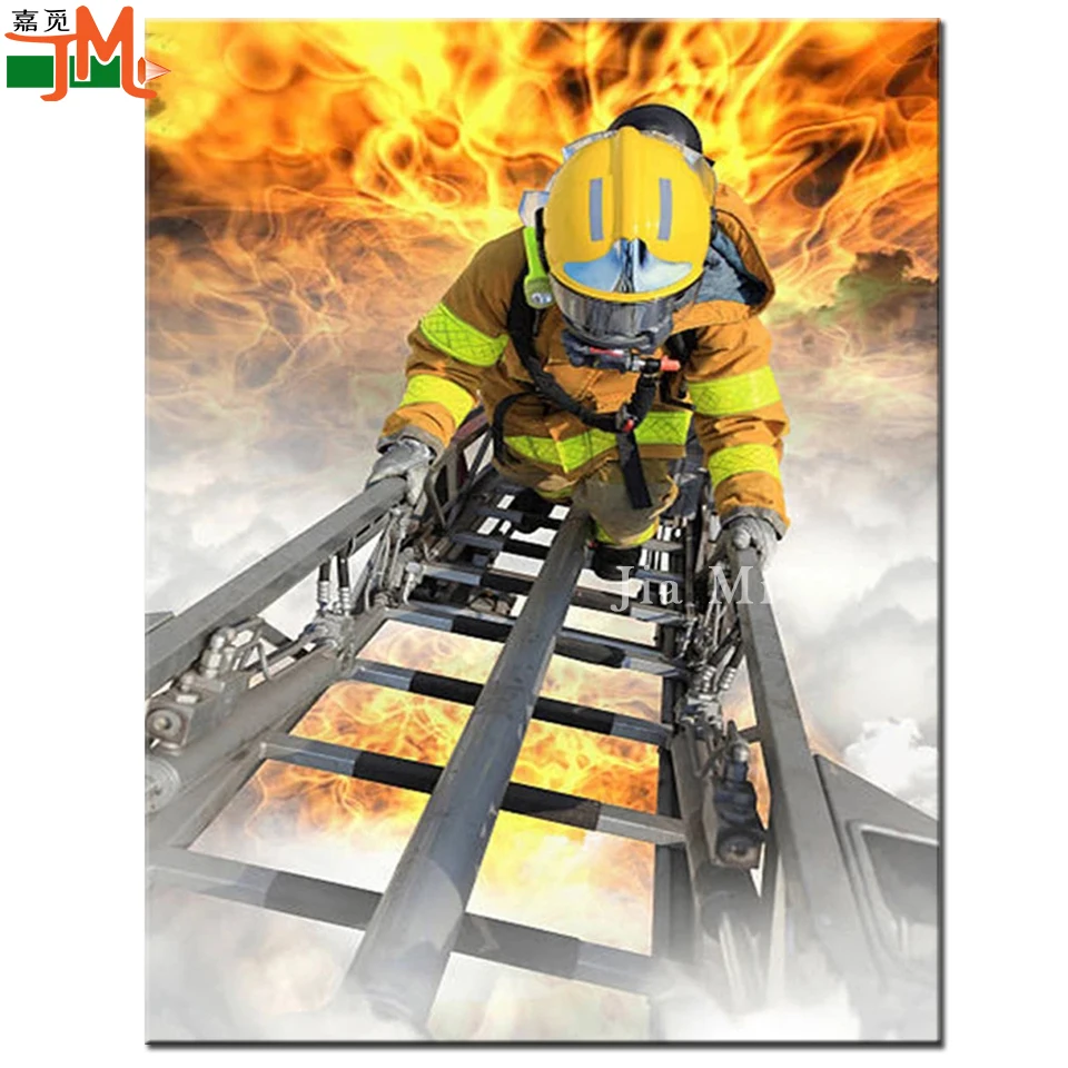 

5D Набор для алмазной живописи «сделай сам», Набор для вышивки крестиком пожарников, полная Алмазная вышивка, мозаика героев стразы, Декор