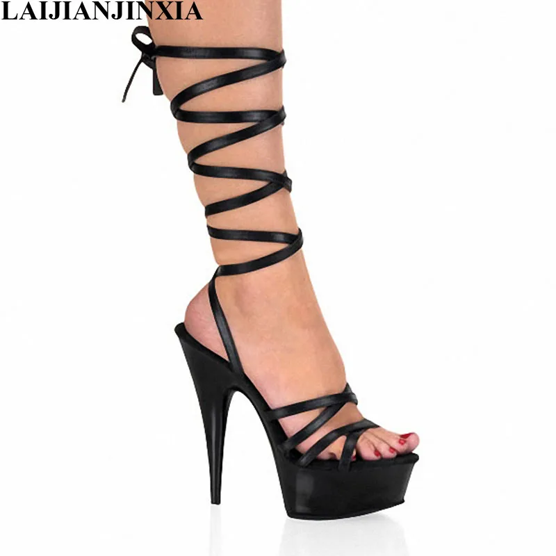 New Sexy 17 CM High-Heeled Shoes Fashion Nightclub Shoes Pole Dancing Shoes Model High Heels Women's Sandals Shoes