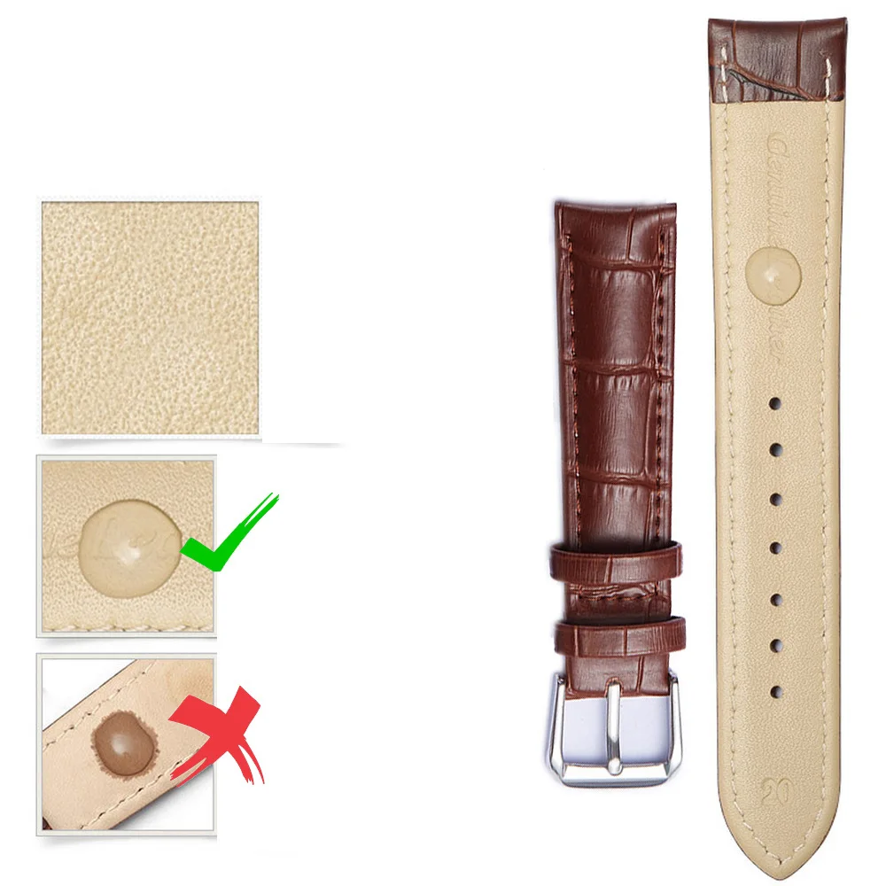 

20mm Leather Strap 22mm Watch Band Universal Leather Watchband for Galaxy Watch 42mm 46mm