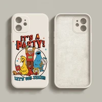 sesame street cookie case for iphone 11 12 13pro x xr xs max 8 7 plus funny ultra thin slim fit soft liquid silicone case coque