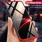 Матовый чехол из поликарбоната с поворотом на 360 градусов для iPhone 11, 6S, 6 Plus, 7, 8 Plus, чехол с полным покрытием, противоударный чехол для iPhone X, XR, XS Max, 11 Pro, чехлы