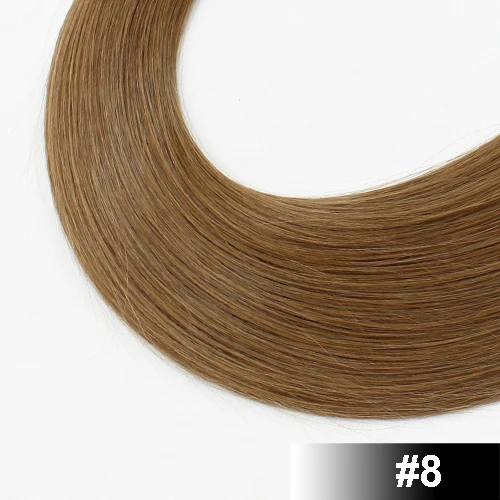 #8 Forever Hair настоящие волосы Remy, бесшовные волосы на ленте, человеческие волосы для наращивания, 5 шт., только шелковистые прямые волосы для европейского салона - Цвет: #8