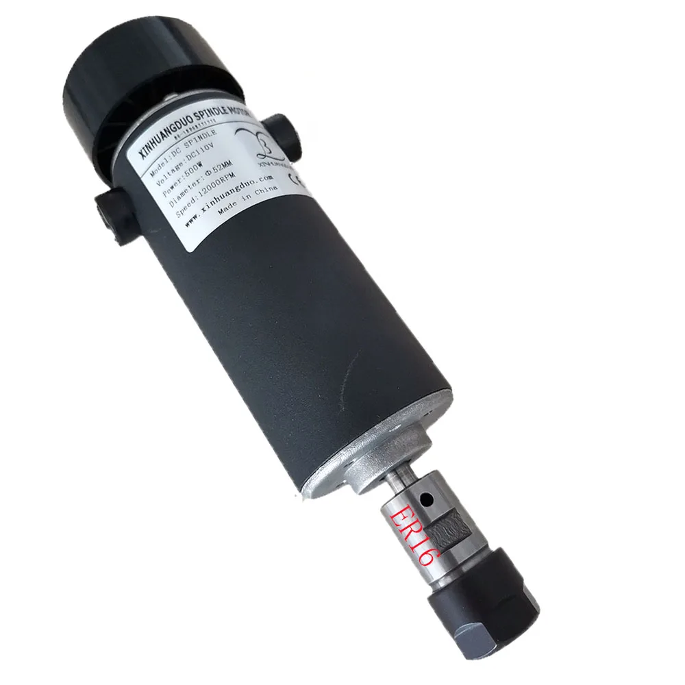 500W ER16 Spindle Высокая скорость постоянного тока 0-110 в 500 Вт мотор шпинделя DIY гравировальный станок шпиндель 0,5 кВт щеточный шпиндель с воздушным охлаждением - Цвет: 500W ER16 Spindle