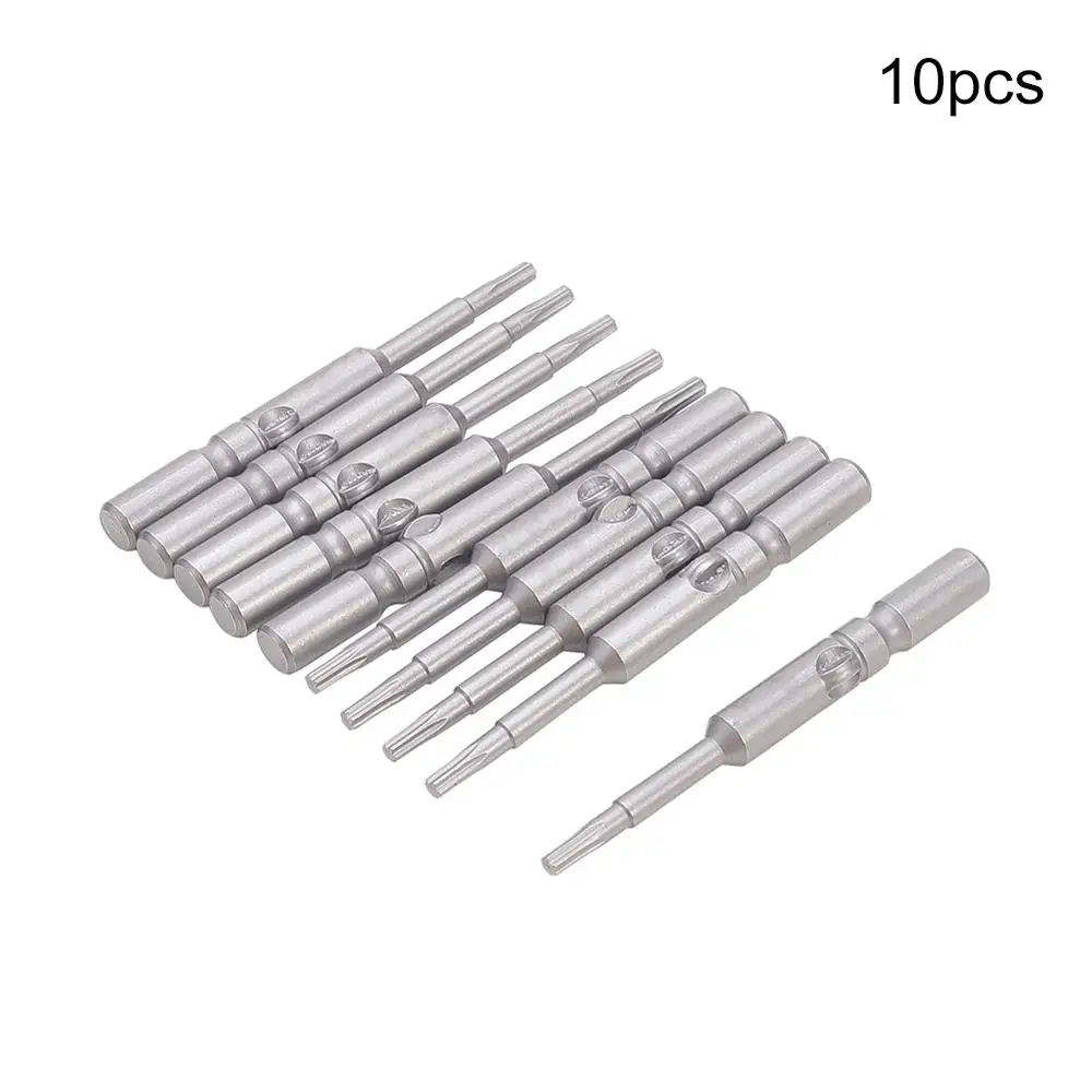 10Pcs 60mm Magnetic Torx Screwdriver Bits S2 4/5/6mm Diameter Round Shank Batch Head T5 T6 T7 T8 T9 T10 T15 T20 T25 | Инструменты