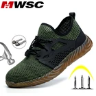 Защитная Рабочая обувь MWSC для мужчин, рабочие ботинки со стальным носком, Мужская Нескользящая Строительная обувь, неразрушаемые защитные кроссовки