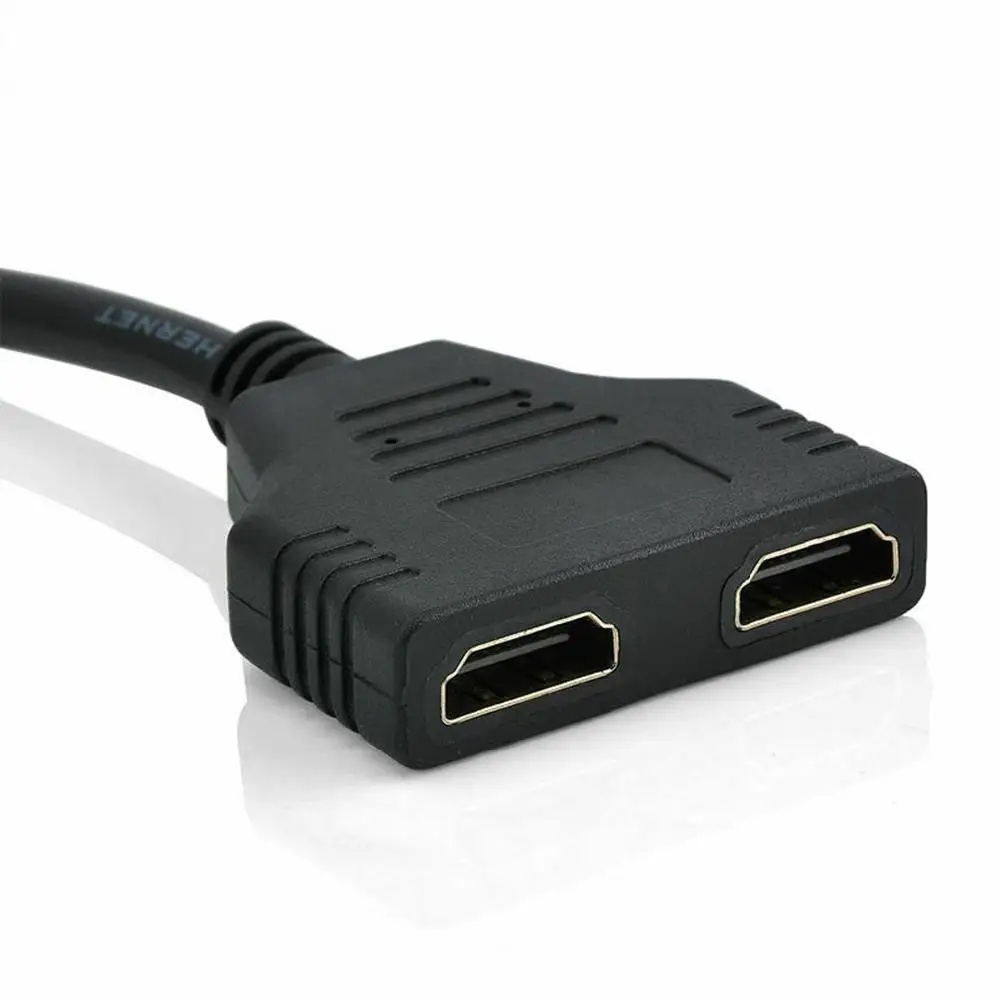1080P кабель-разветвитель HDMI 1 переходник типа Папа-два 2 мама в выхода конвертер для