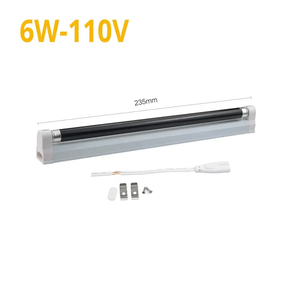 6W 110V Светодиодный ультрафиолетовый свет этапа фиолетовый LED сценическое освещение вечерние Клубные новогодние BLB DJ оборудование лампа Уфа приманка флуоресцентная детекция лампа - Цвет: 6W 110V