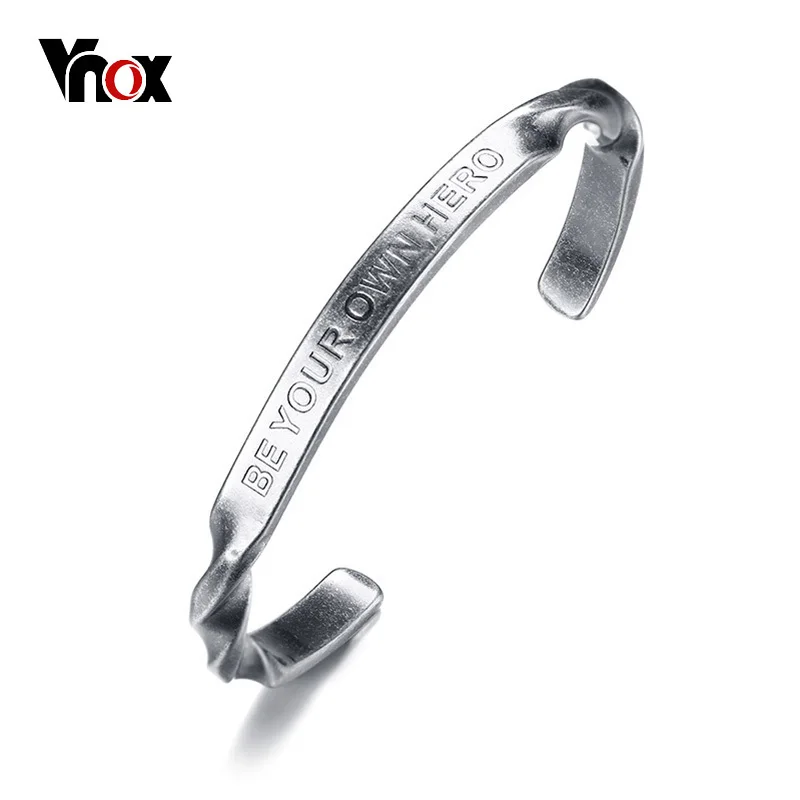 Женский Браслет манжета Vnox браслет из высококачественной нержавеющей стали с