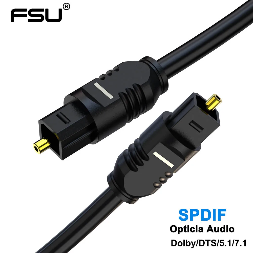 

FSU Digital Optical Audio Cable Toslink 1m 3m SPDIF Coaxial Cable for Xbox 360 Amplifiers Blu-ray Player Soundbar Fiber Cable