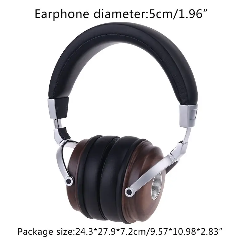 

Foldable 3.5mm Stereo Wooden Over-ear Earphone Headphone Headset for PC Laptop Cellphone Tablet MP3 Computer