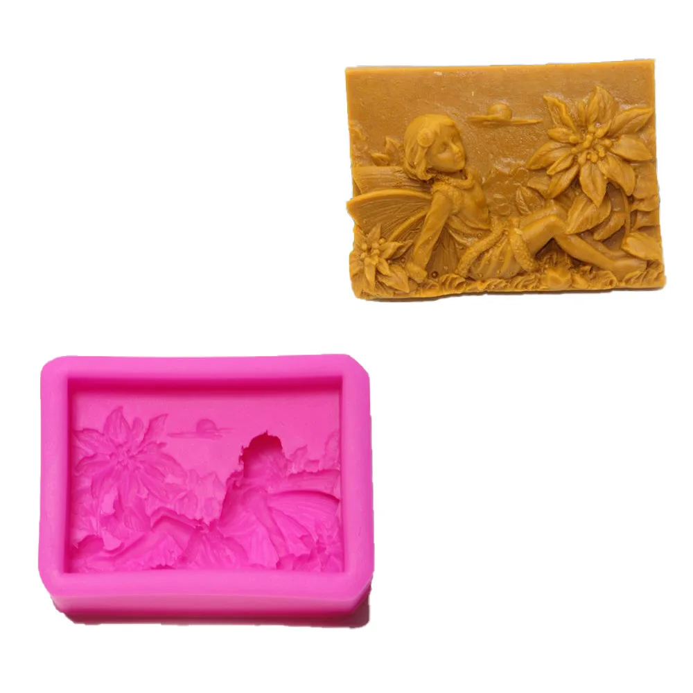 Силиконовая форма для мыла сделай сам прямоугольная квадратная с изображением