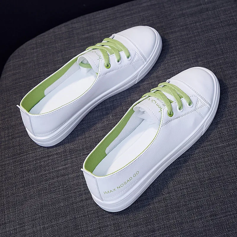 

Fashion Shoes Women's Vulcanize Shoes Spring New Casual Classic Solid Color PU Leather Shoes Women Casual White Sneakers N1-21