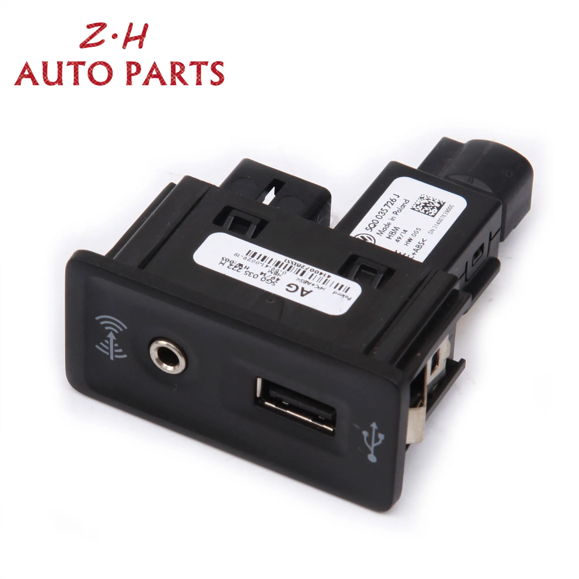 5Q0 035 726 J 5G0035222F USB AUX IN порт в комплекте подключения CarPlay MDI AMI установочный разъем