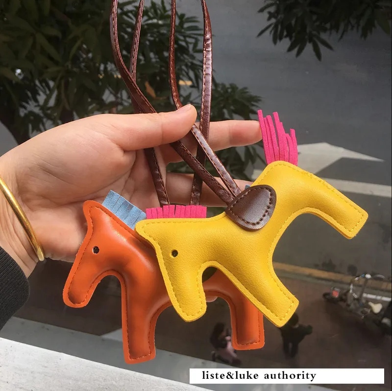 2019 известный роскошный ручной работы из искусственной кожи брелок лошадь