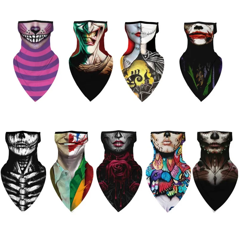

Motorcycle Halloween Face Mask Bicycle Cycling Head Scarf Outdoor Motorbike Riding Anti Dust UV Warmer Neck Bandana