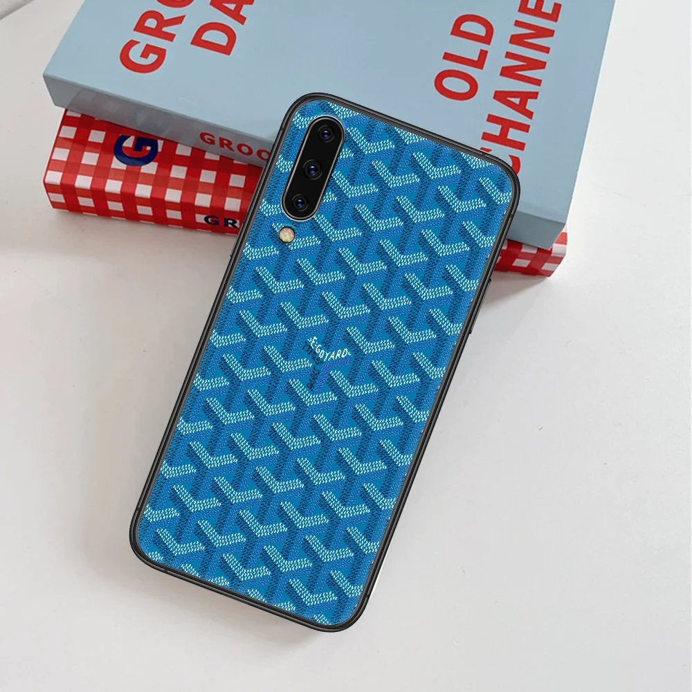 

Goyard Designs Fashion Luxury Brand Phone Case For Samsung Galaxy A 3 5 7 8 10 20 20E 21S 30 30S 40 50 51 70 71 black Etui