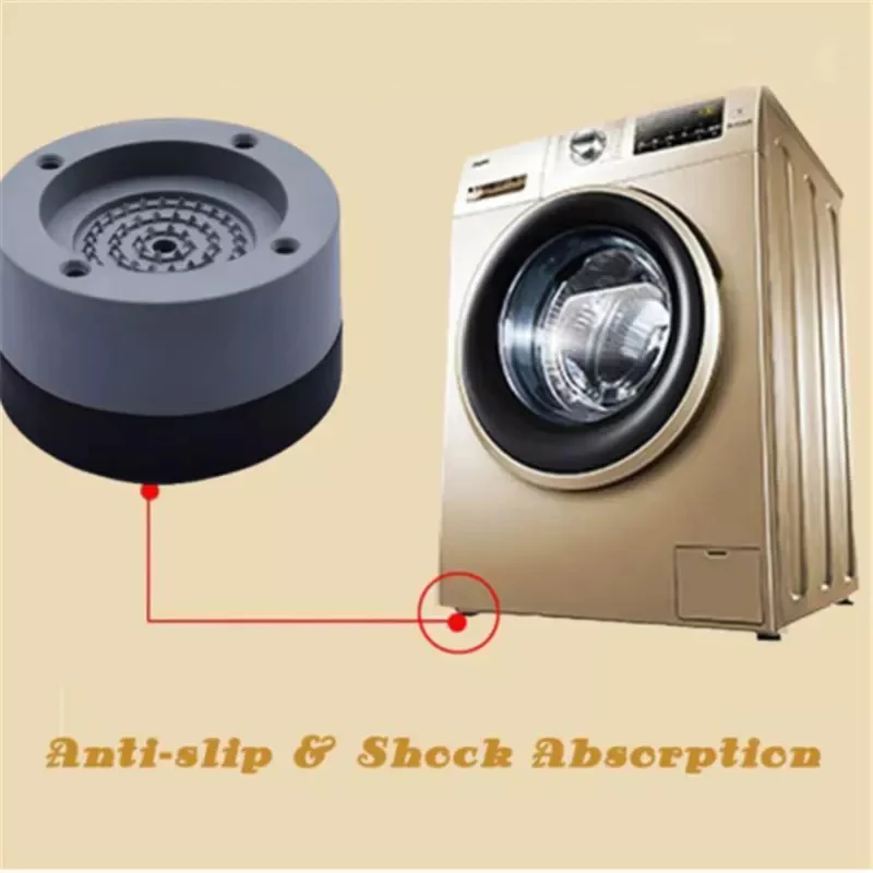 

Anti-slip Washing Machine Feet Mats Refrigerator Anti-vibration Pad 4pcs