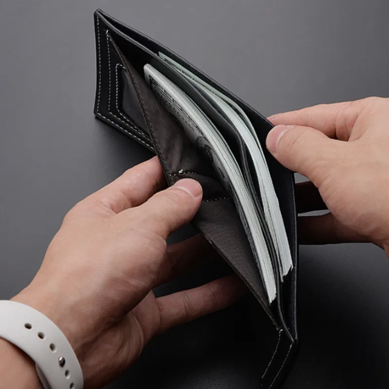 

Men's Business Bifold Short Wallets Credit ID Card Holder Wallet Masculina Billetera Hombre Men Purse Male Money Slim Uomo Porte