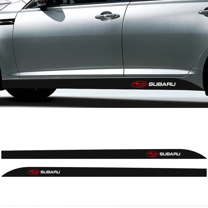 Автомобильные наклейки из углеродного волокна с боковой талией 2 шт. авто для Subaru