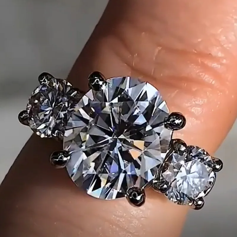 

Luxury Female Big Oval Zircon Stone Ring Vintage 925 Silver Wedding Rings For Women Engagement Ring Valentine's Day Gifts