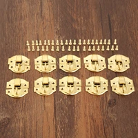 10pcs gold box latches hasps lock catch latches for jewelry chest box suitcase buckle clip clasp vintage hardware 2729mm