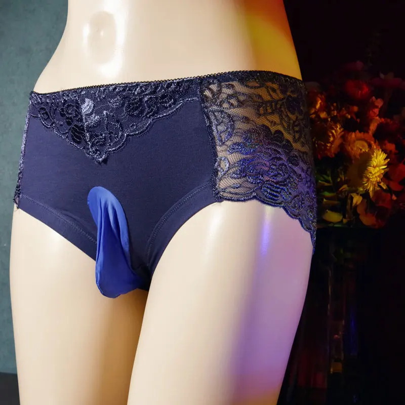 

Sexy Men Lace Sheer COCK Ring G-string COCkring U Convex Pouch Briefs Sexy G-string Thongs Gay Wear Candy Color Plus Size F8