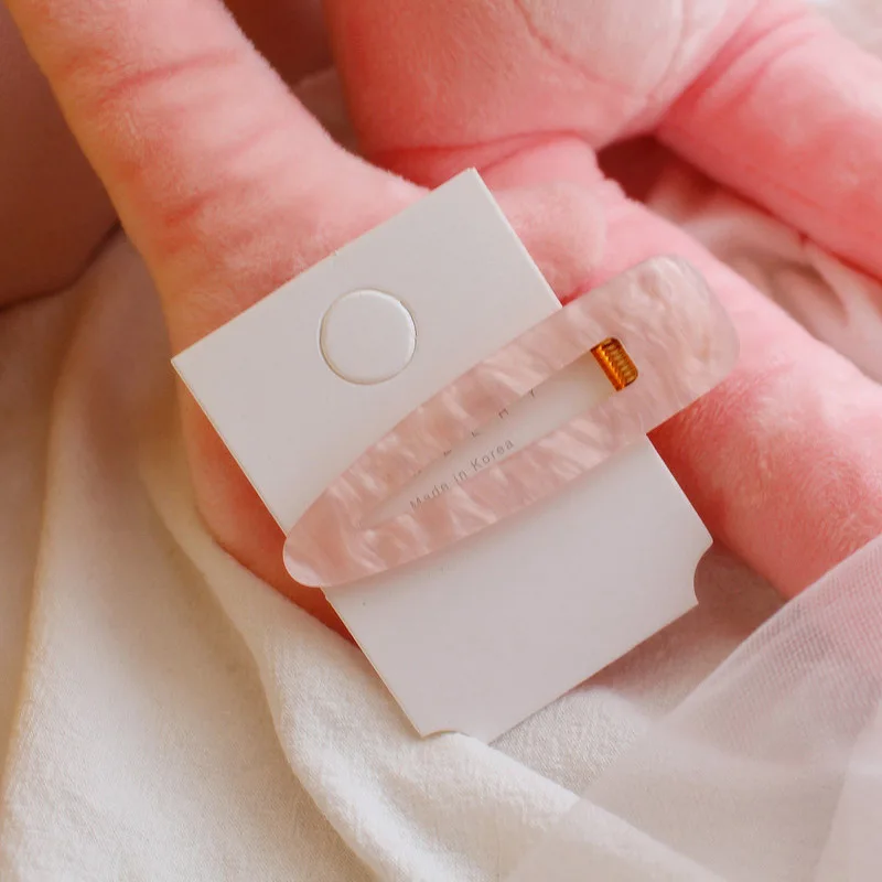 

1PC Korea Candy Color Geometric Acrylic Hairpins Hair Clips for Women Waterdrop Metal Gold Color Hairgrip Hair Accessories